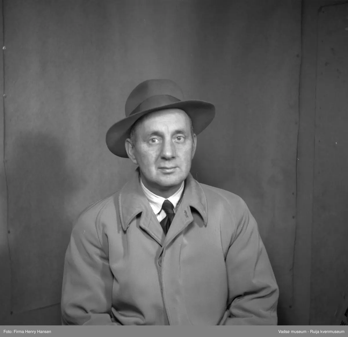 Telegrafbestyrer Øyvind Wara. Han var telegrafbestyrer i Vadsø på 1950-tallet, bl.a. da det nye telegrafverket ble innviet 12 desember 1954.