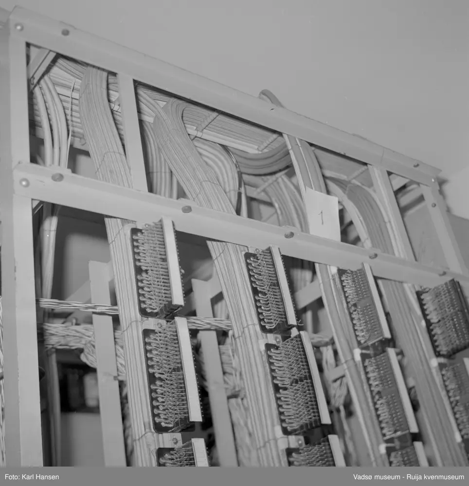 Vadsø 1964. Interiør fra telegrafen i Vadsø