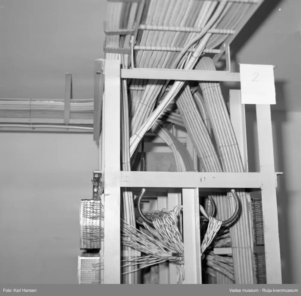 Vadsø 1964. Interiør fra telegrafen i Vadsø