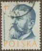 Frimärke ur Gösta Bodmans filatelistiska motivsamling, påbörjad 1950.
Frimärke från Polen, 1957. Motiv av Doktor Wladislaw Biegansky 1857-1917 Polska Läkare -100-årsminne av Bieganskys födelse: 1857-1957.