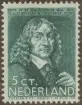 Frimärke ur Gösta Bodmans filatelistiska motivsamling, påbörjad 1950.
Frimärke från Nederländerna, 1937. Motiv av Frans Sylvius de la Boé 1614-1672. Läkare. Kemist. Iatrokemist. Blev 1660 professor i Leyden.