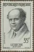 Frimärke ur Gösta Bodmans filatelistiska motivsamling, påbörjad 1950.
Frimärke från Frankrike, 1957. Motiv av René Leriche 1879-1955 Fransk medicinare De sympatiska nerverna