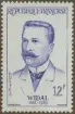 Frimärke ur Gösta Bodmans filatelistiska motivsamling, påbörjad 1950.
Frimärke från Frankrike, 1958. Motiv av G. F. I. Widal 1862-1929 Fransk Bakteriolog