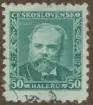 Frimärke ur Gösta Bodmans filatelistiska motivsamling, påbörjad 1950.
Frimärke från Tjeckoslovakiet, 1934. Motiv av Antonin Dvorak: 1841-1904 Kompositör 30-årsminne av hans dödse: 1904-1934.