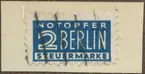 Frimärke ur Gösta Bodmans filatelistiska motivsamling, påbörjad 1950.
Märke från Berlin Tyskland, 1948. Motiv av Obligatoriskt Nödoffer Märke till förmån för Berlin: 1948. (Anglo-American sector)