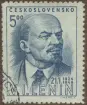 Frimärke ur Gösta Bodmans filatelistiska motivsamling, påbörjad 1950.
Frimärke från Tjeckoslovakiet, 1949. Motiv av Vladimir I Lenin 1870-21.1.1924 Advokat Rysk Diktator 1917 25-årsminne av hans död 1924-1949.