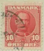 Frimärke ur Gösta Bodmans filatelistiska motivsamling, påbörjad 1950.
Frimärke från Danmark, 1907. Motiv av Monogram Frederik VIII.