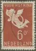 Frimärke ur Gösta Bodmans filatelistiska motivsamling, påbörjad 1950.
Frimärke från Nederländerna, 1937. Motiv av Ängel med posthorn Postsymbol