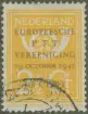 Frimärke ur Gösta Bodmans filatelistiska motivsamling, påbörjad 1950.
Frimärke från Nederländerna, 1942. Motiv av Posthorn Postsymbol. Postkongressen 19.10.1942.