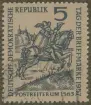 Frimärke ur Gösta Bodmans filatelistiska motivsamling, påbörjad 1950.
Frimärke från Öst Tyskland, 1957. Motiv av Tysk Postryttare 1563 Frimärkets dag 1957