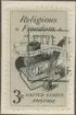 Frimärke ur Gösta Bodmans filatelistiska motivsamling, påbörjad 1950.
Frimärke från U.S.A., 1957. Motiv av Religionsfrihet i 300 år 1657-1957