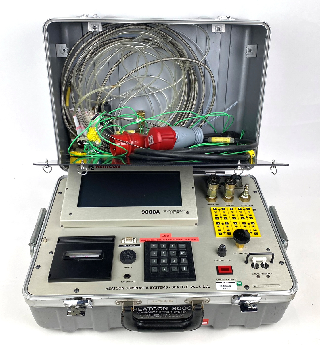 Heatcon HCS 9000A Single Zone Hot Bonder. För värmebakning av kompositmaterial samt varmlimning. Med manualer och värmemattor.