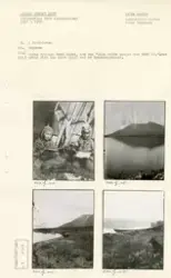 Arkivark med monterade fotografier tagna av Emilie Demant Ha