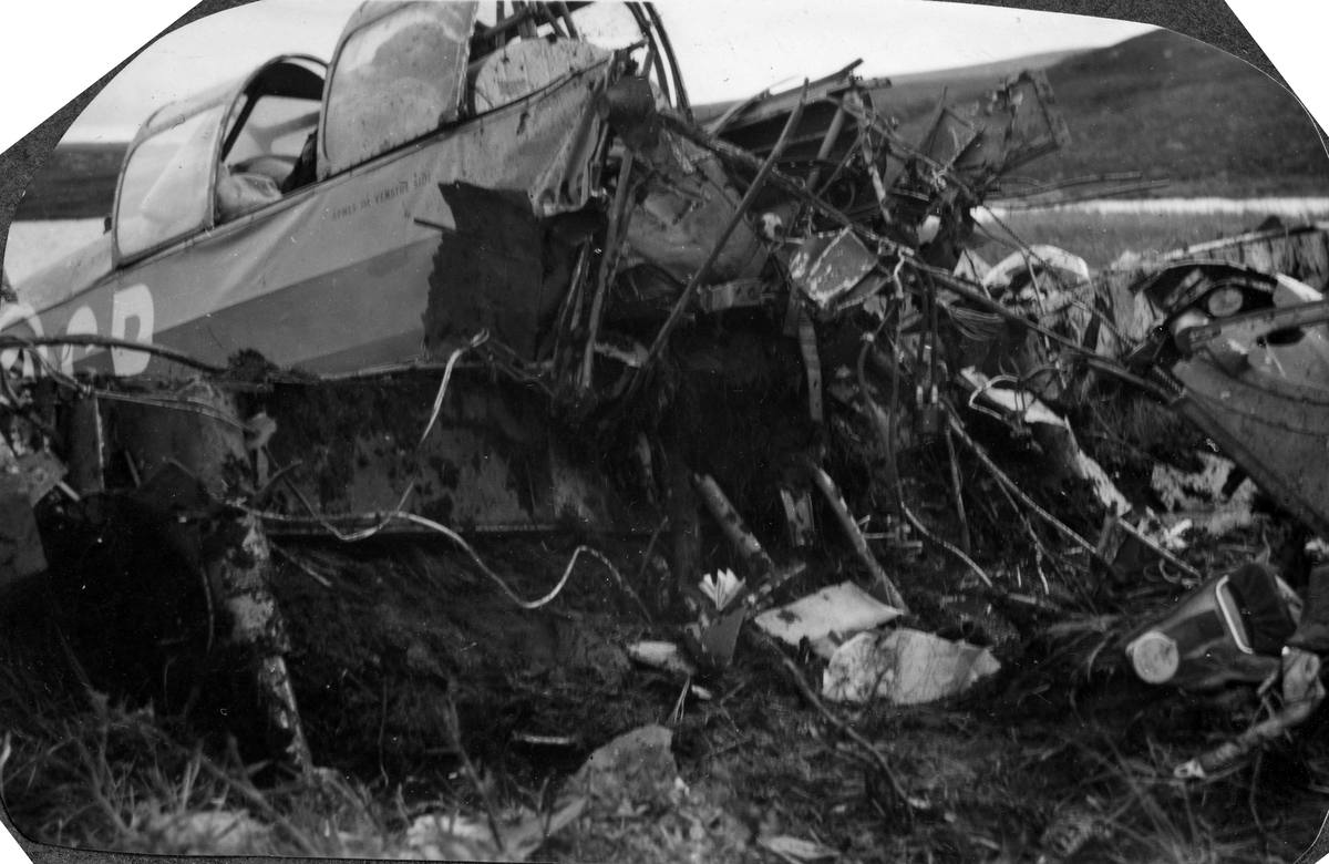 Flyulykke i Finnmark høsten 1951.