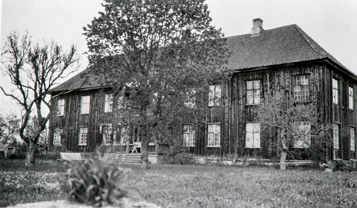 Eksteriør, Hovedbyggningen på Ringnes gård i Stange. Sett fra hagesiden.  EKSTR: RINGNES, STANGE, WIE-NÆSS, LØTEN