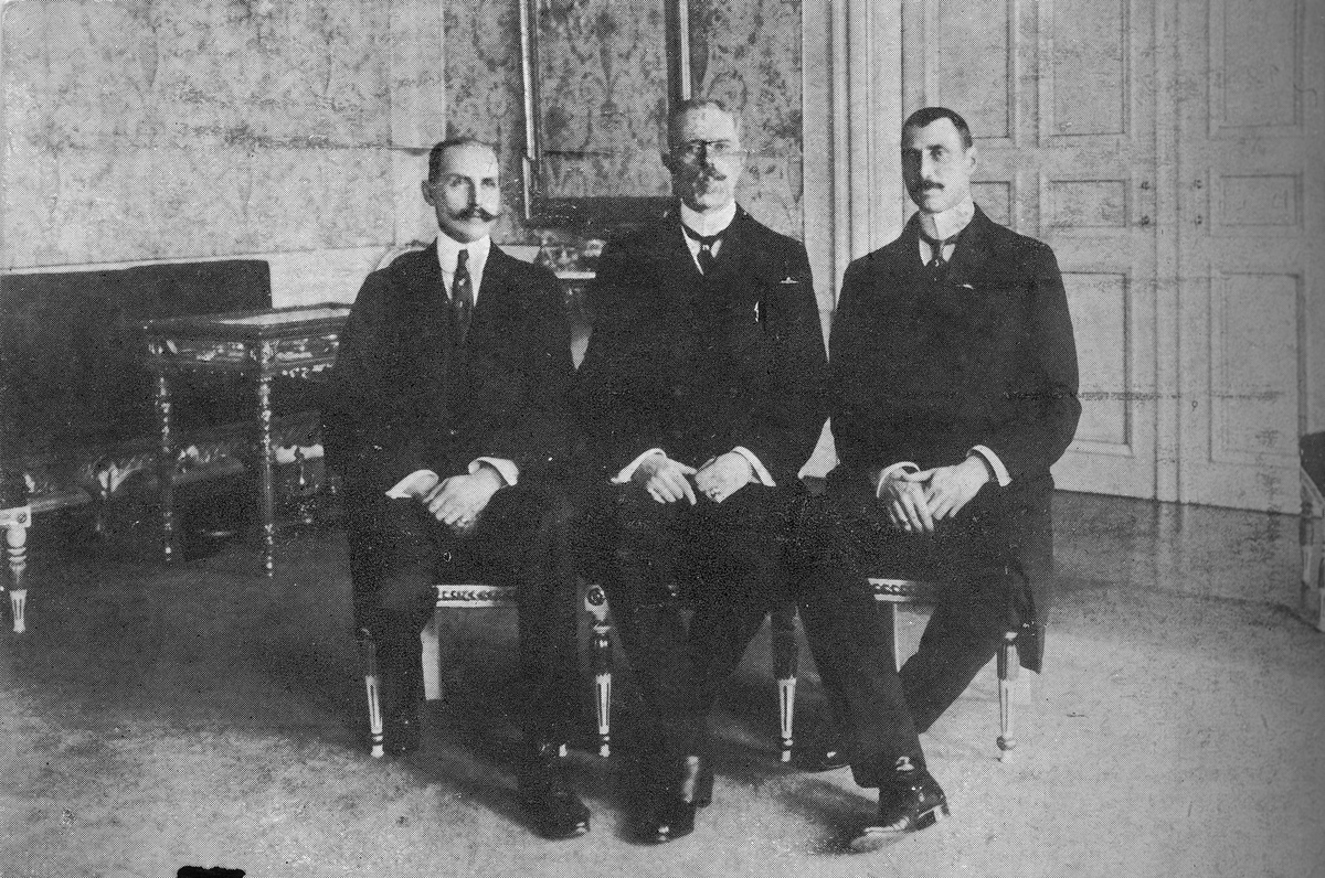 Postkort: Møte mellom de nordiske kongene i Malmö 1914