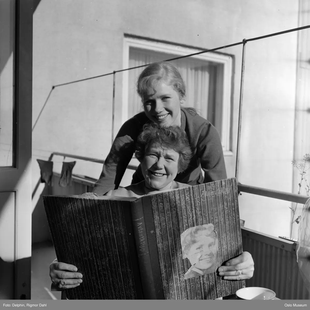 balkong, kvinner, skuespiller