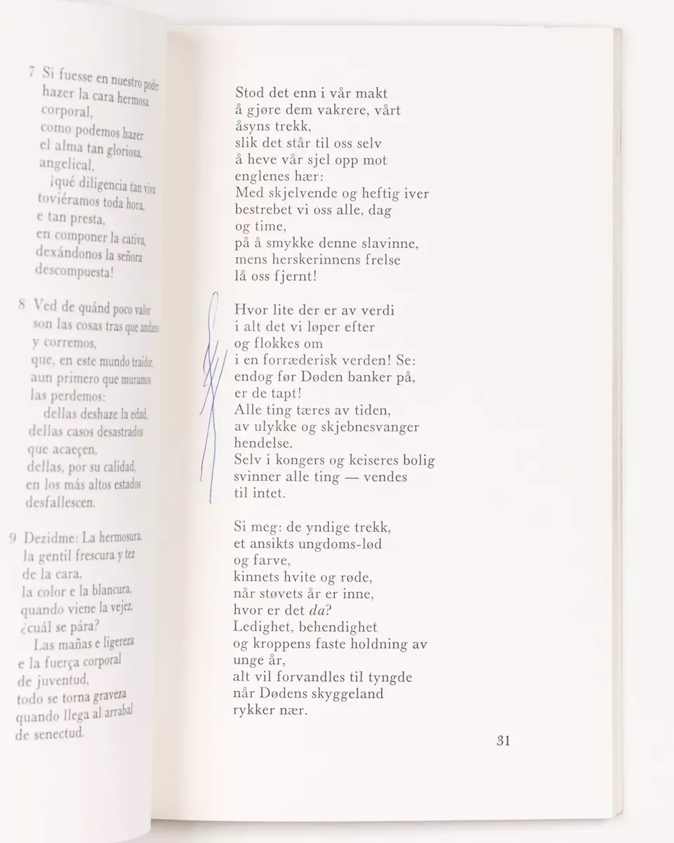 Bok frå boksamlinga til Olav H. Hauge.
