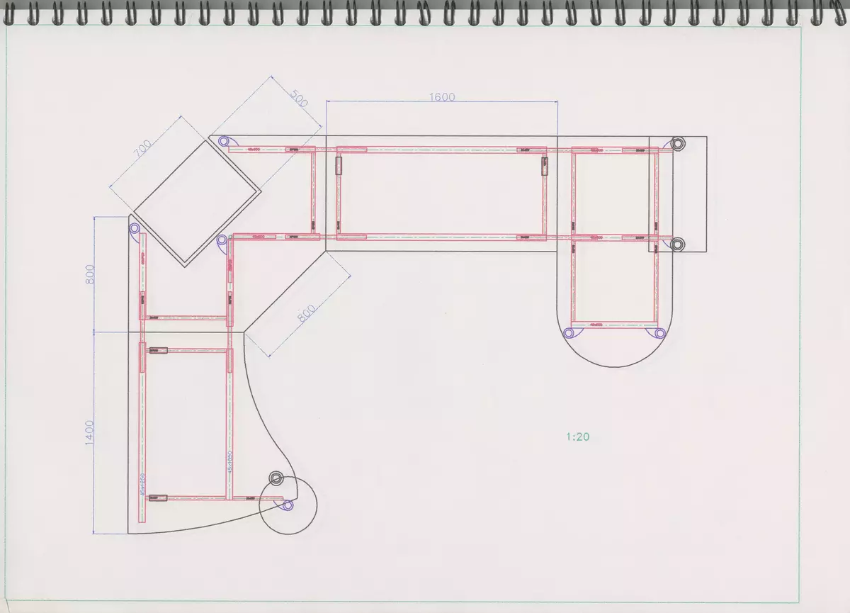 Presentationsmaterial innehållande skisser, ritningar och förklarande texter till utformningen av ett bordssystem. Materialet omfattar 38 spiralbundna A4-sidor.