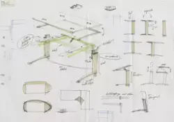 Kontorsmöbelsystem Serie-E [skiss]
