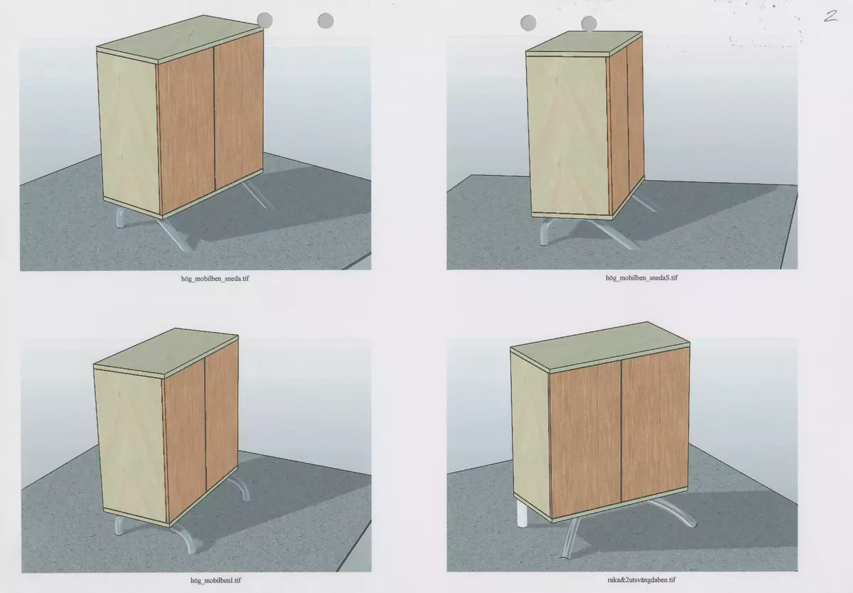 Skisser till ett kontorsmöbelsystem med förvaring och arbetsplatser som omfattar skåp, hurtsar, olika typer av bord, hyllor samt skärmar. Även referensmaterial i form av produktblad, kataloger m m.