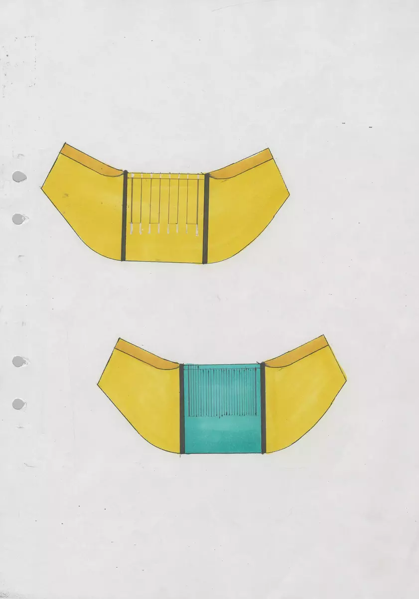 Skisser och idéskisser till en regulator och en hållare för dykarinstrument, samt referensmaterial i form av affischer och en presentation med polaroidfotografier och skisser. Enligt uppgift från formgivaren hade regulatorn först modellnamnet "Maximum" och sedan "Jet Stream". Noteringar. Måttangivelser.