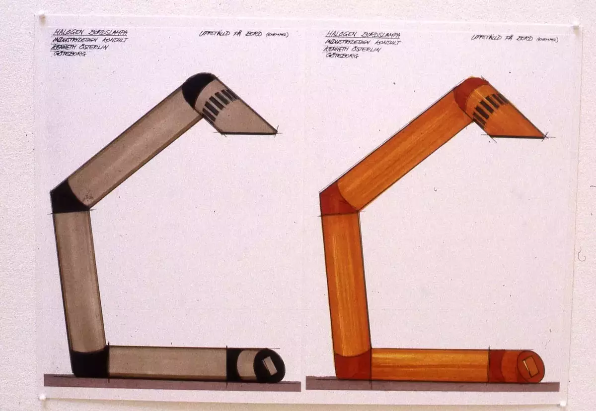 Ledlampa. Skisser på design och fungerande modell på ledlampa för Brio tåg. Eget projekt.
