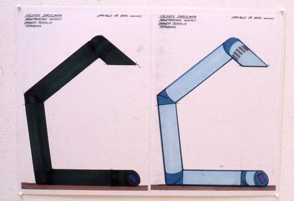 Ledlampa. Skisser på design och fungerande modell på ledlampa för Brio tåg. Eget projekt.