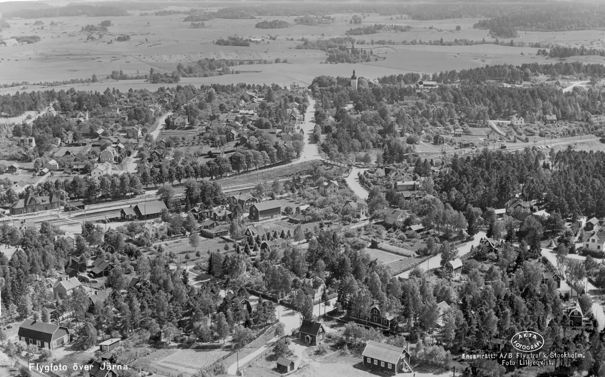 Flygfoto över Järna