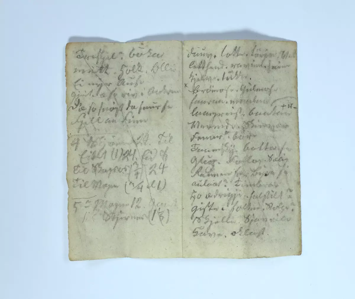 Fragment med påskrift av Ivar Aasen