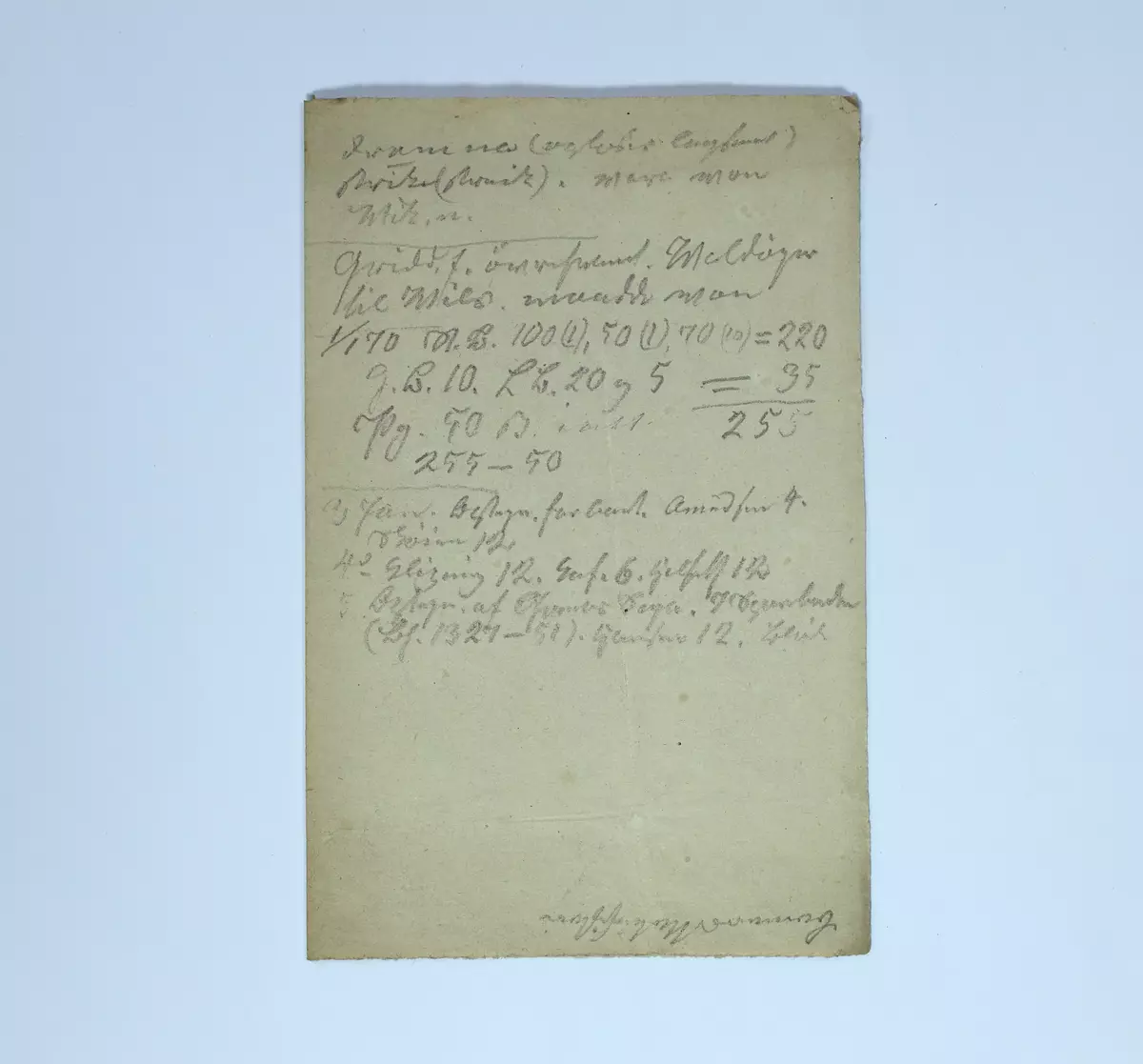 Fragment med påskrift av Ivar Aasen