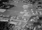 Flygfoto över Långshyttan, Hedemora 1953.