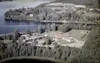 Flygfoto över Hantverkets Folkhögskola i Leksand 1966.