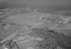 Flygfoto över Gulleråsen, Rättvik kommun, år 1950.