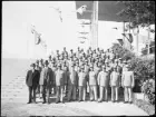 Stockholmsutställningen 1930
Gruppbild. Manlig vaktpersonal i ljusa uniformer.