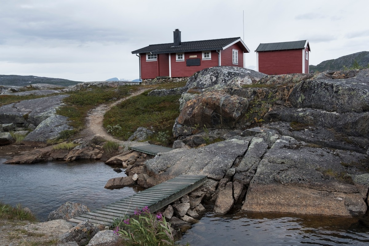 Hyttebebyggelse på Bjørnfjellplatået, Narvik kommune.  Foto: Harald Harnang.