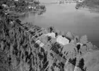 Flygfoto över Siknäs, Mora 1954.