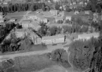 Flygfoto över Hedgatan, Stora Tuna, Borlänge 1958.