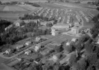 Flygfoto över Hedgatan, Stora Tuna, Borlänge 1960.