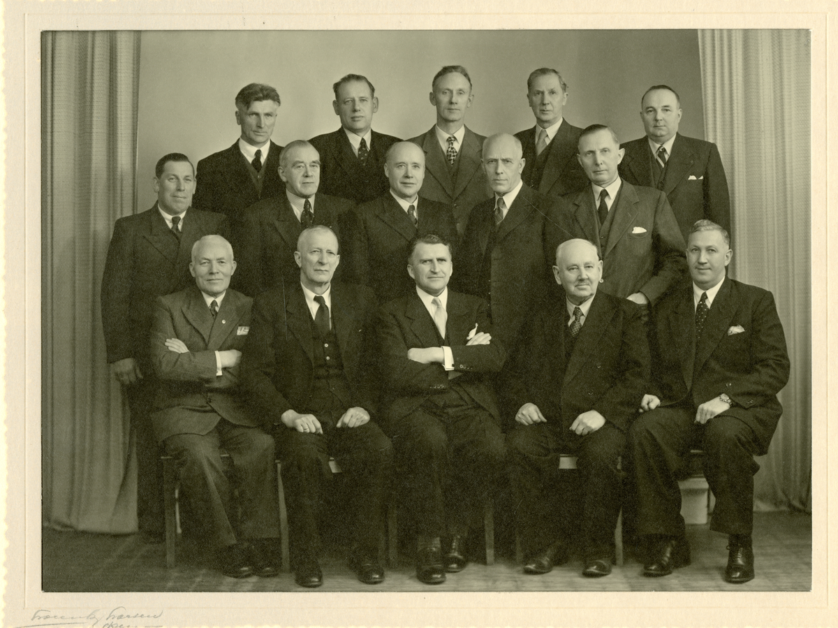 Telemark Fylkes Handelsstevne, hovedstyret i 1953

Første rad: Skolestyrer Kr. Grepstad, Fylkeslandbrukssjf h.v Ambros Sollid, grosserer Halvor Dahl (1897 - 1987), grosserer F. Bertelsen og garvemester Edgar Schriwer.

Andre rad: bonde Olav Holstkog, Boktrykker Christian Marius Pedersen, Fylkesgartner Knut Foss, Fylkeslandbrukssjef Karsten Baardset og grosserer Thorolf Lieungh Ording.

Bakerste rad fra venstre: Leif Sem, bonde Kristian Fjone, gartner Asbjørn Buer, sekretær/forretningfører Josef Johansen (1885 - 1973) og slaktemester Christoffer Lassen.