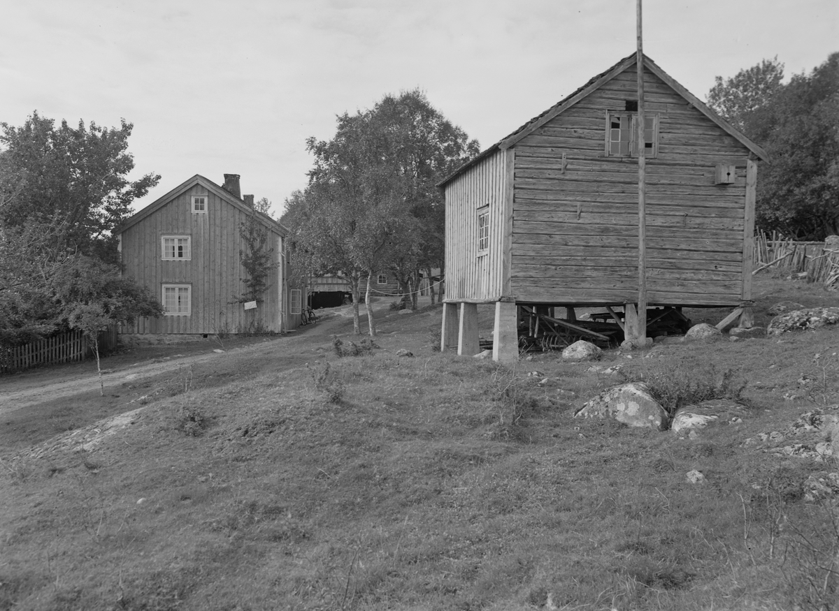 Hovedbygningene på Sør Akset, Sandstad, Hitra, sett fra øst.