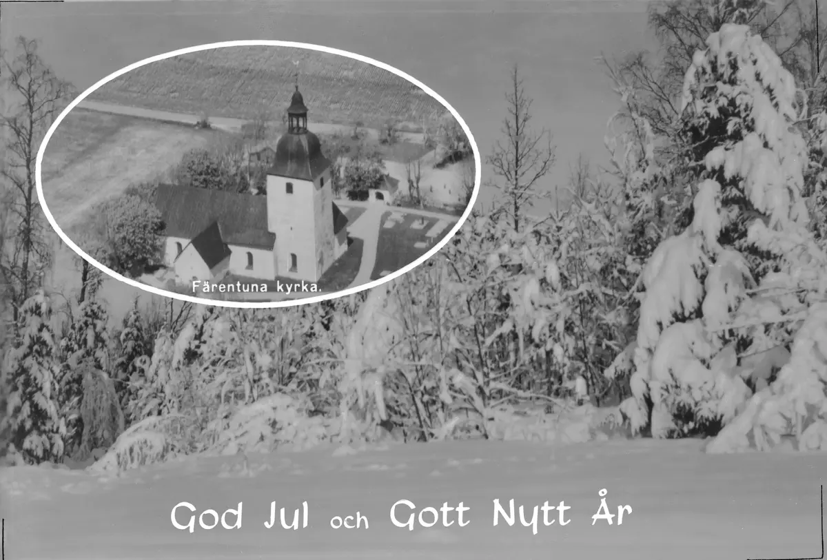 Flygbild över Färentuna kyrka
