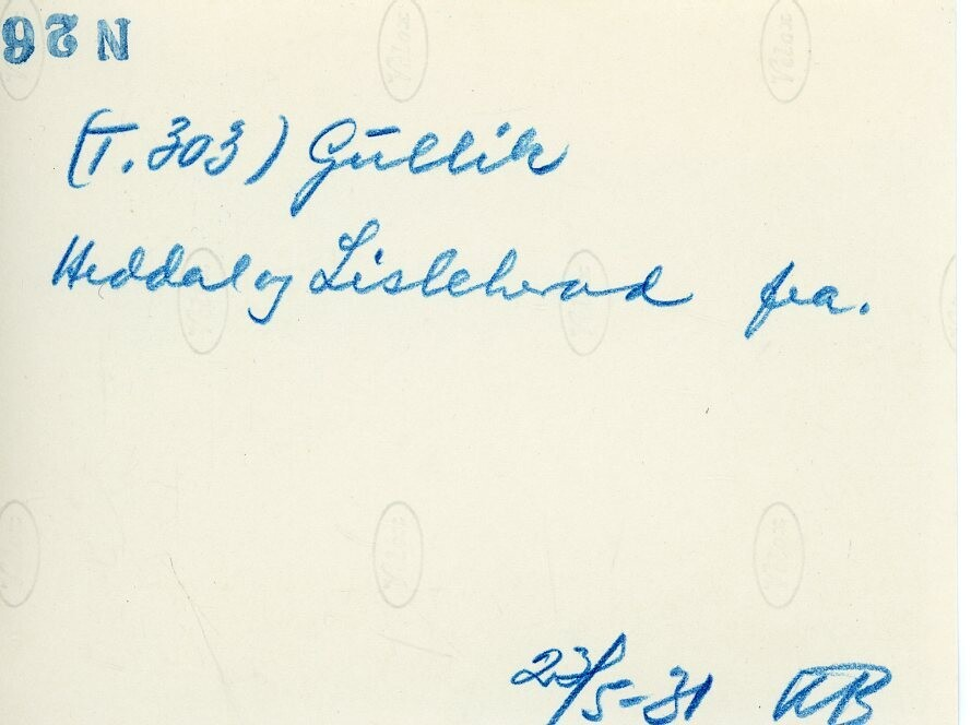 Oksen Gullik, tilhøyrande Heddal og Lisleherad fra.