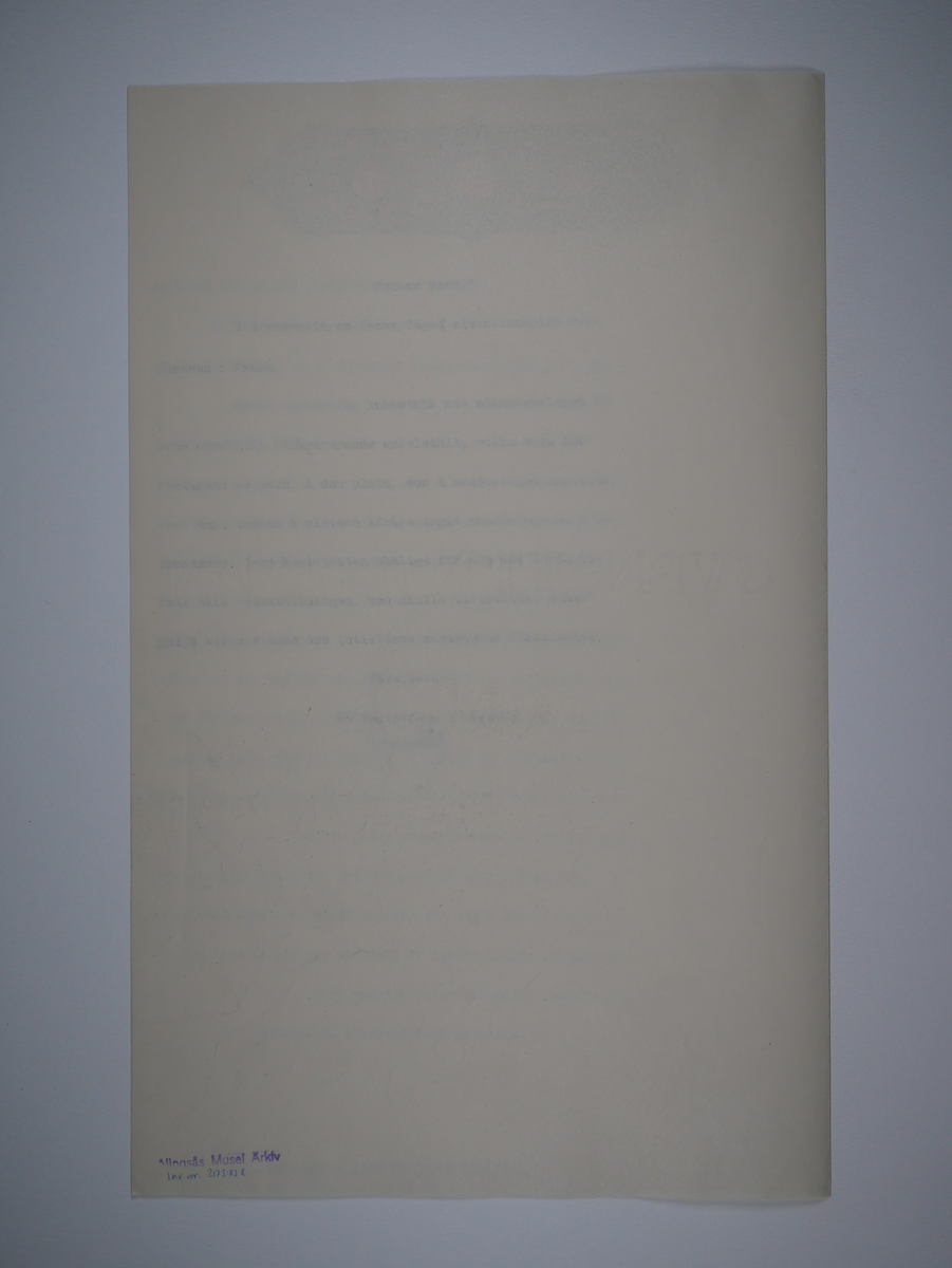 Alingsås Bomullsväveri AB

Protokoll med mera rörande bland annat Alingsås bomullsväveri och Charles Hill.
Magistraten, Alingsås 1923 - 1935.
Bunt.

Gåva 1983-05 av Almedahls AB
