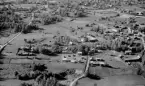 Flygfoto över Skattungbyn, Orsa 1956.