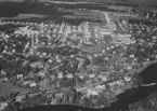 Flygfoto över Smedjebacken år 1950.