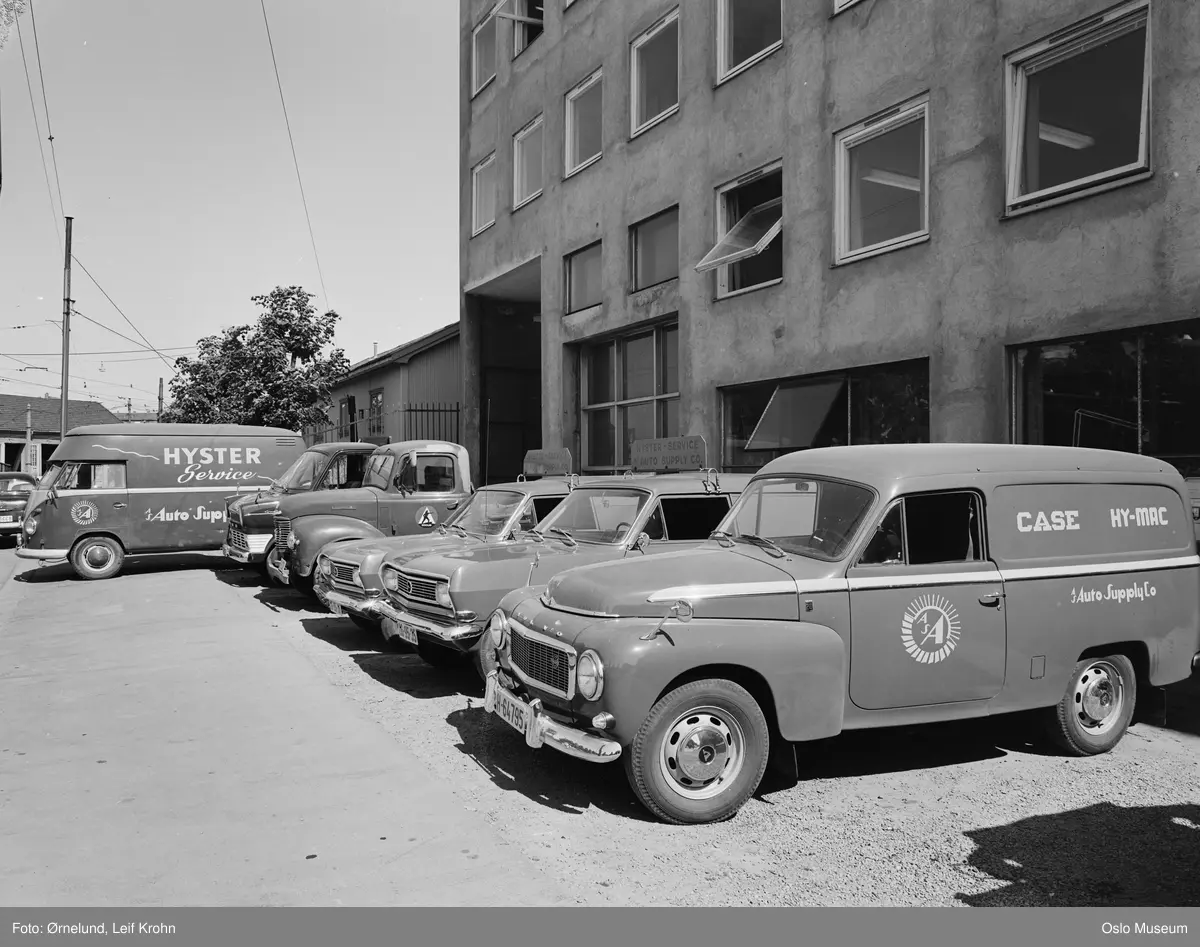 forretningsgård, Auto Supply, verksted, biler