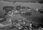 Flygfoto över Söderbärke, Smedjebacken 1958.