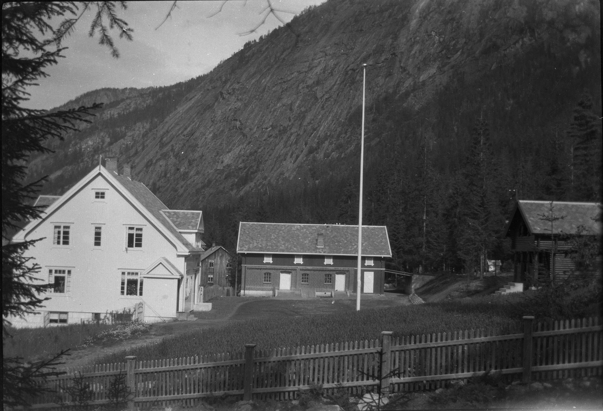 Alfheim i Flå (Kolsrudkroken). Skogmo i bakgrunnen.
