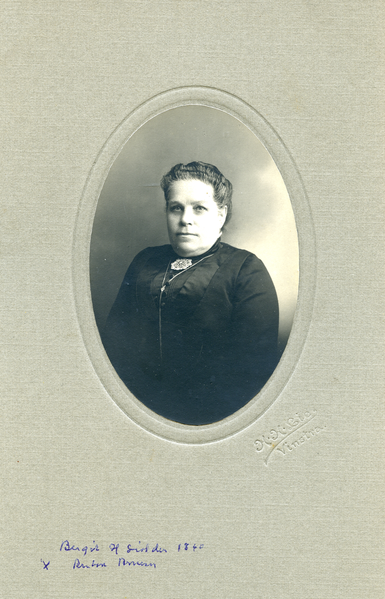 Portrett  av Birgit Halvorsen Liodden.
